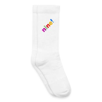 NINE 9 YEARS 9TH BIRTHDAY - Kids Tennis Socks - white - Right