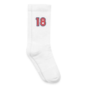 18. 18 JAHRE ALT - Kinder Tennissocken - Weiß - Rechts