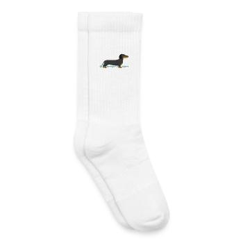 Dackel Bild - Kinder Tennissocken - Weiß - Rechts