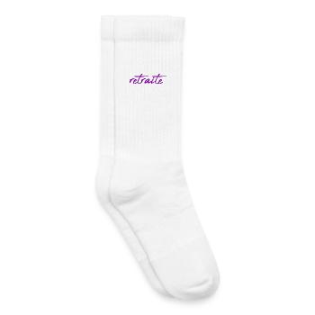 RETIREMENT. COLLEAGUE. RETIREMENT. RETIRED. RETIREMENT. - Kids Tennis Socks - white - Right