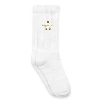 RETIREMENT. RETIREMENT. RETIRED. HAPPY RETIREMENT - Kids Tennis Socks - white - Right