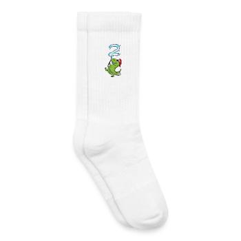 2nd birthday dinosaur fire department - Kids Tennis Socks - white - Right