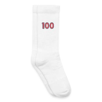100. 100 YEARS. 100th ANNIVERSARY - Kids Tennis Socks - white - Right