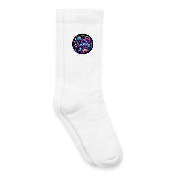 Retro 90s Logo - Kids Tennis Socks - white - Right