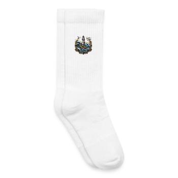 Lighthouse Logo - Kids Tennis Socks - white - Right