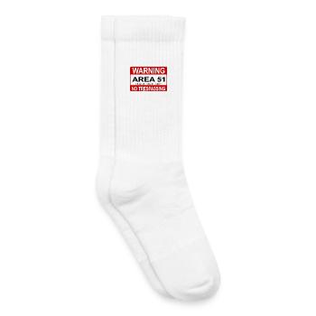 AREA 51 Shield - Kids Tennis Socks - white - Right
