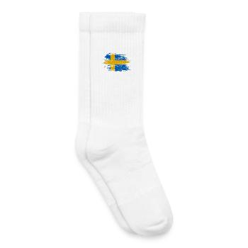 Sweden flag used - Kids Tennis Socks - white - Right