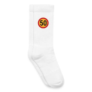 50 Limit / Tempolimit - Kinder Tennissocken - Weiß - Rechts