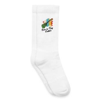 guitare - Chaussettes de tennis bio enfant - blanc - Droite