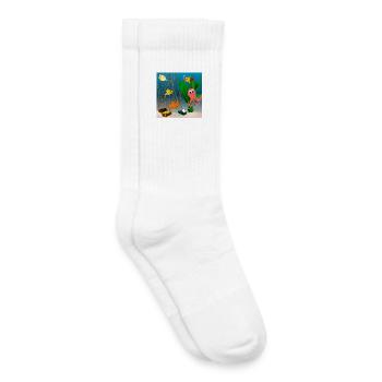 Marine life - Kids Tennis Socks - white - Right