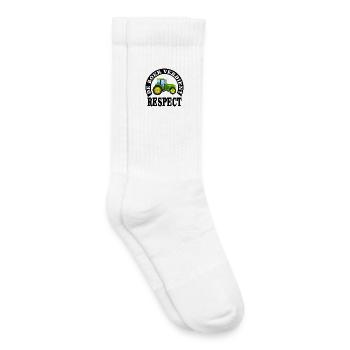Farmers deserve respect - Kids Tennis Socks - white - Right