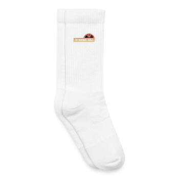 Skyline d’Istanbul dans un design rétro - Chaussettes de tennis bio enfant - blanc - Droite