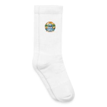 Yeti Lustige Cartoon Sommer Strand Sonnenbrille - Kinder Tennissocken - Weiß - Rechts