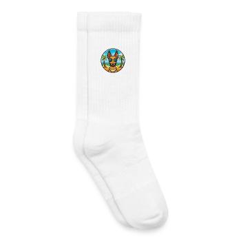 Pharao Hound Hund Rasse Cartoon Sonnenbrille Strand - Kinder Tennissocken - Weiß - Rechts