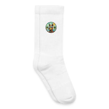 Manchester Terrier Hunderasse Cartoon Sonnenbrille - Kinder Tennissocken - Weiß - Rechts