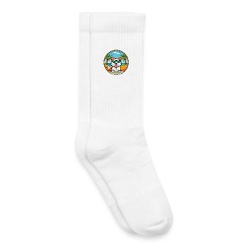 Welsh Sheepdog Rasse Cartoon Sonnenbrille Strand - Kinder Tennissocken - Weiß - Rechts