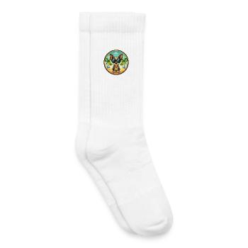 Russische Spielzeug Terrier Hund Rasse Cartoon Sonnenbrille - Kinder Tennissocken - Weiß - Rechts