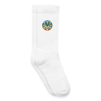 Romanian Sheepdog Breed Cartoon Sunglasses Beach - Kids Tennis Socks - white - Right