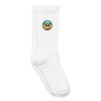 Pixie Bob Cat Breed Cartoon Sunglasses Beach - Kids Tennis Socks - white - Right