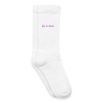 RETIREMENT. COLLEAGUE. RETIREMENT. RETIRED. RETIREMENT. - Kids Tennis Socks - white - Right
