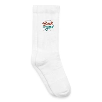 Back to school - Kids Tennis Socks - white - Right