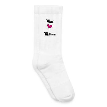 THANK YOU. MISTRESS. THANK YOU MISTRESS. MISTRESS - Kids Tennis Socks - white - Right