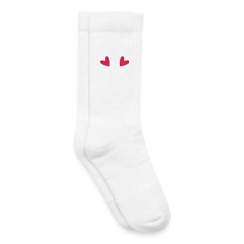 HEART. MOTHER'S DAY. HEART. HAPPY BIRTHDAY. MOM - Kids Tennis Socks - white - Right