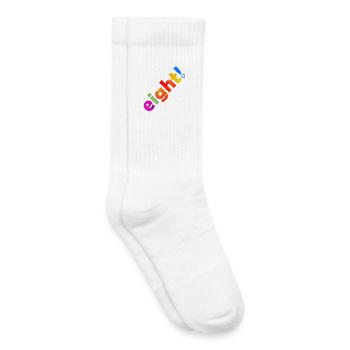 EIGHT 8 YEARS 8TH BIRTHDAY - Kids Tennis Socks - white - Right