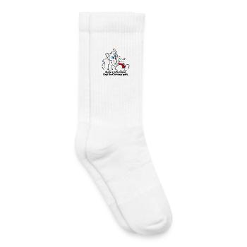 Christmas Fox macht einen kleinen Schneefreund - Kinder Tennissocken - Weiß - Rechts