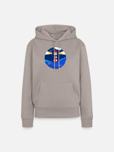 Leuchtturm - Frauen Premium Bio Hoodie - Taupe