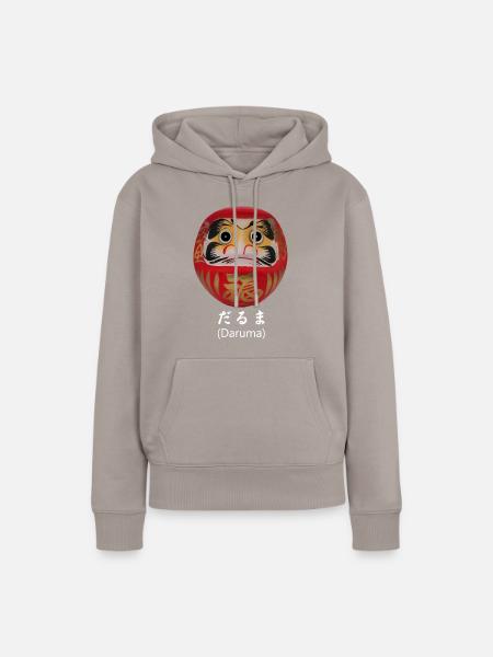 Daruma - Frauen Premium Bio Hoodie - Taupe
