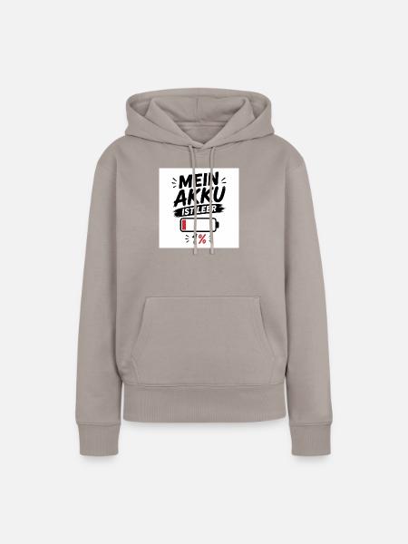 Modernes Design – Einzigartige Geschenkidee - Frauen Premium Bio Hoodie - Taupe