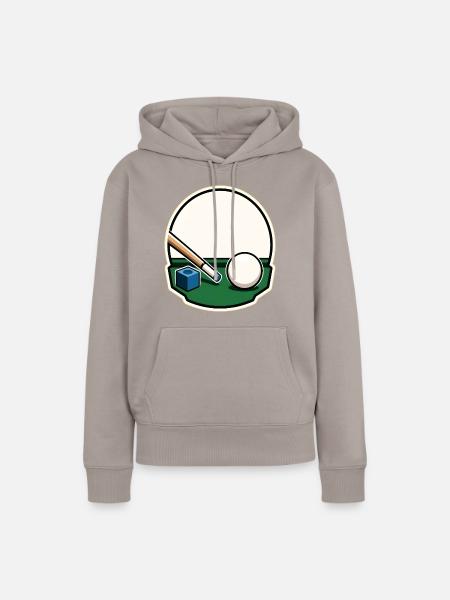CUE CHALK READY - Frauen Premium Bio Hoodie - Taupe