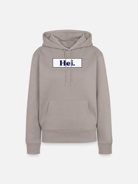 Finnland Hei Hallo Begrüßung - Frauen Premium Bio Hoodie - Taupe