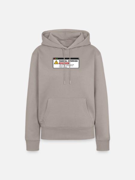 Manual Override  - Frauen Premium Bio Hoodie - Taupe