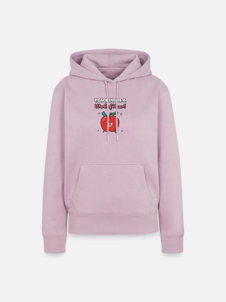Lehren ist ein Herzenswerk - Frauen Premium Bio Hoodie - Altrosa