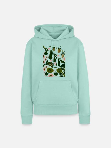 GRÜNES GEMÜSE - Frauen Premium Bio Hoodie - Mint