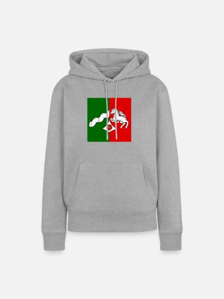 Nordrhein-Westfalen Maske - Frauen Premium Bio Hoodie - Grau meliert