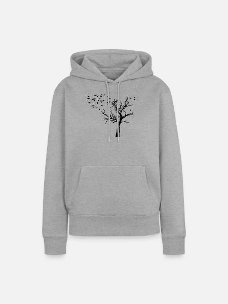 Herbst - Frauen Premium Bio Hoodie - Grau meliert