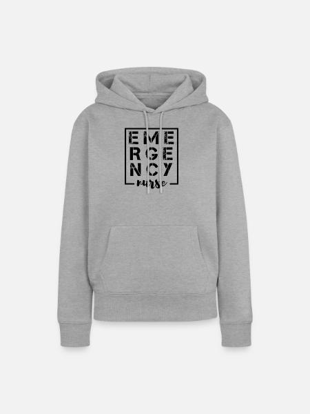 Notfall Krankenschwester Design - Frauen Premium Bio Hoodie - Grau meliert