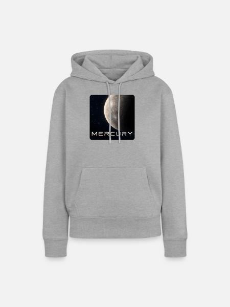 Mercury-30cm - Frauen Premium Bio Hoodie - Grau meliert