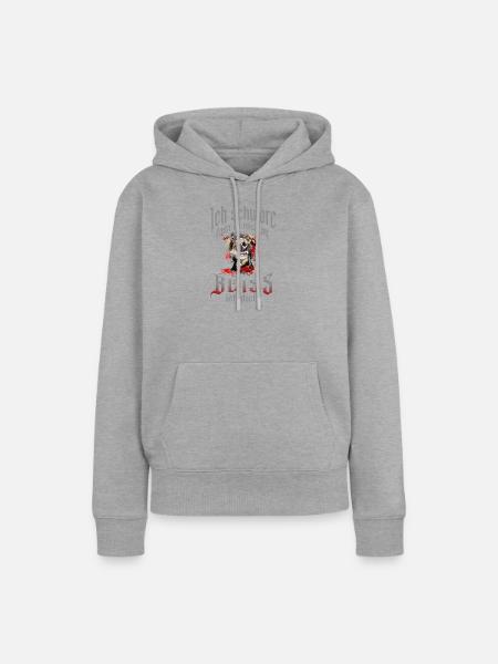 Beißender Hund Spruch - Frauen Premium Bio Hoodie - Grau meliert