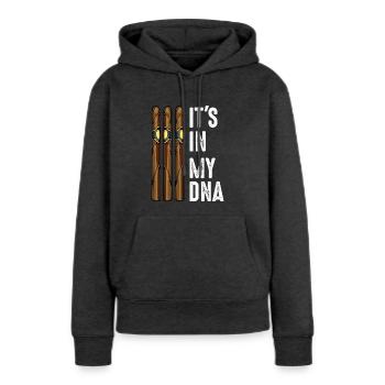Zigarre - Frauen Premium Bio Hoodie - Anthrazit meliert - Vorne - Selfina (174cm)
