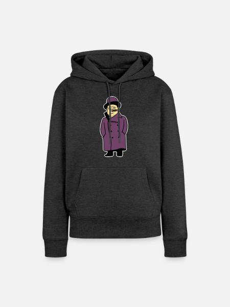 Zielstrebiger Winston Churchill - Frauen Premium Bio Hoodie - Anthrazit meliert