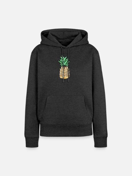 Ananas - Frauen Premium Bio Hoodie - Anthrazit meliert