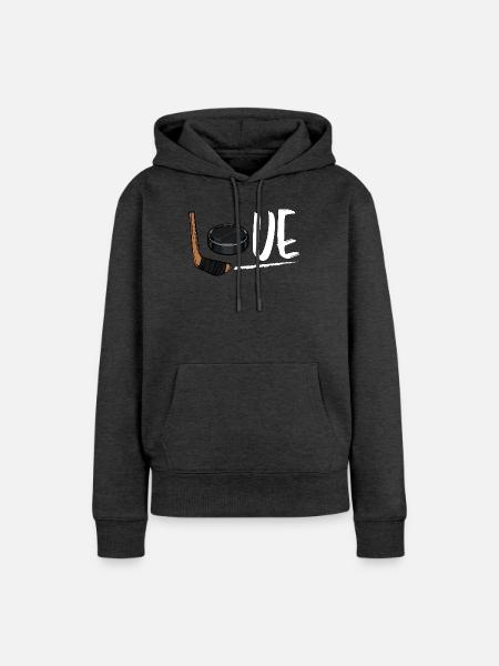 Eishockey - Frauen Premium Bio Hoodie - Anthrazit meliert