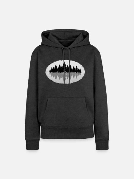Wald Forest - Frauen Premium Bio Hoodie - Anthrazit meliert