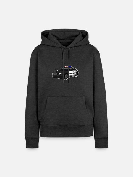 Polizeiauto - Frauen Premium Bio Hoodie - Anthrazit meliert