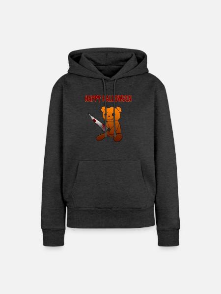 Halloween Horror - Frauen Premium Bio Hoodie - Anthrazit meliert