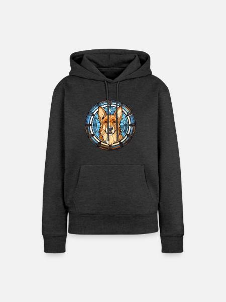 Karpatenschäferhund Rasse Buntglas Farbe - Frauen Premium Bio Hoodie - Anthrazit meliert